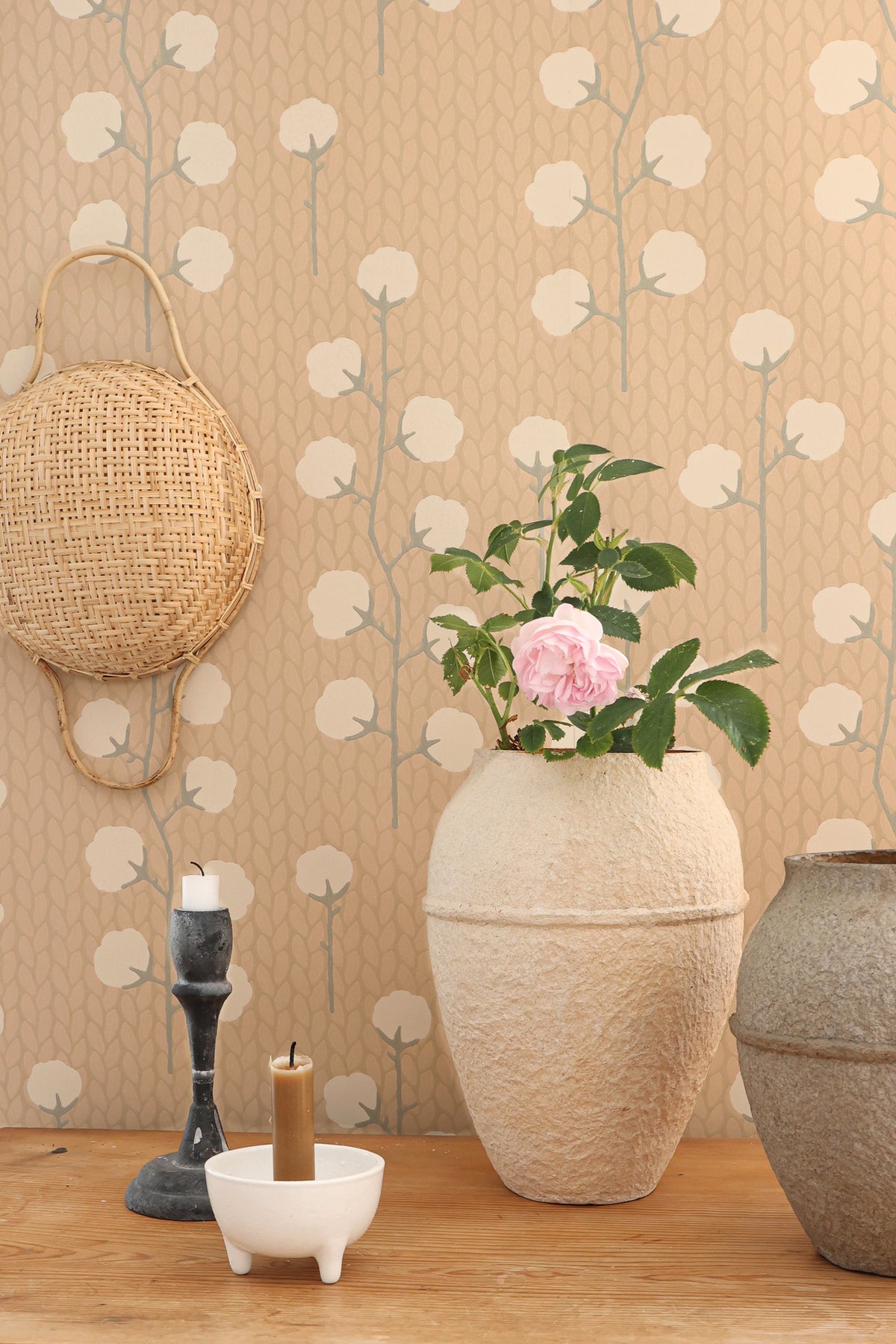 Sweet Cotton Wallpaper - Desert Rose