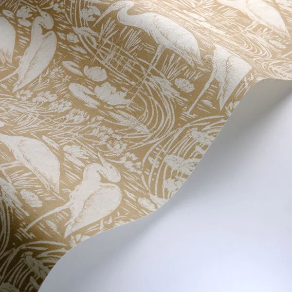 Euphrate Heron wallpaper sample - Beige