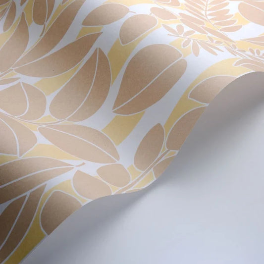 Ramatuelle Wallpaper - Sable + Jaune Citronnade