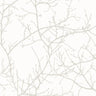 Arbre Wallpaper - Silver/White
