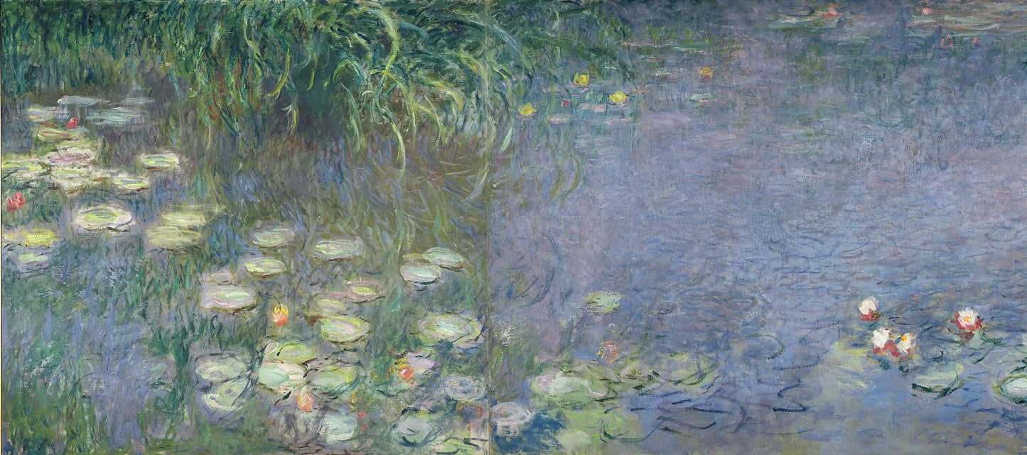 Water Lilies: Morning Mural - Custom Sized Wallpaper Mural (per m2)