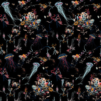 Jellyfish Wallpaper - Black