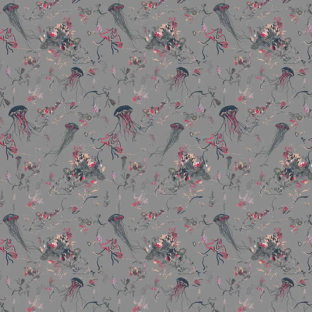 Sample - Jellyfish Wallpaper - Grey