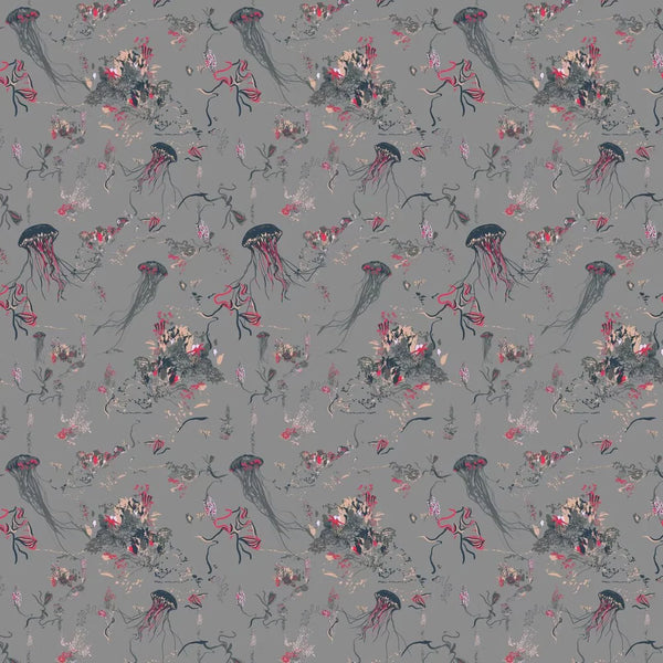 Sample - Jellyfish Wallpaper - Grey