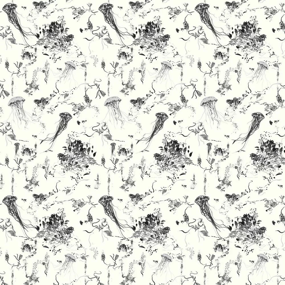 Sample - Jellyfish Wallpaper - Ivory