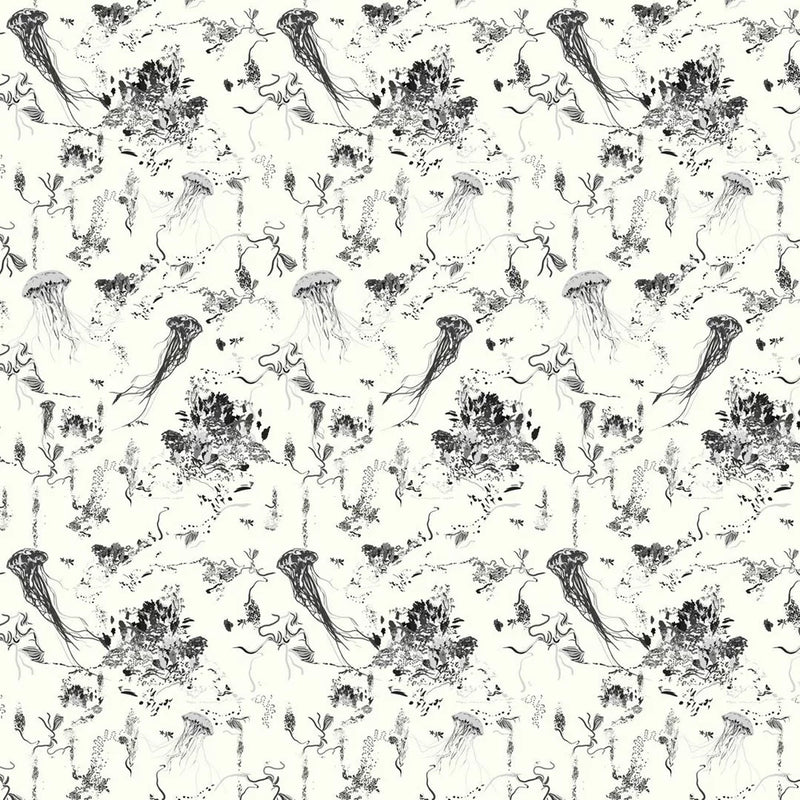 Sample - Jellyfish Wallpaper - Ivory