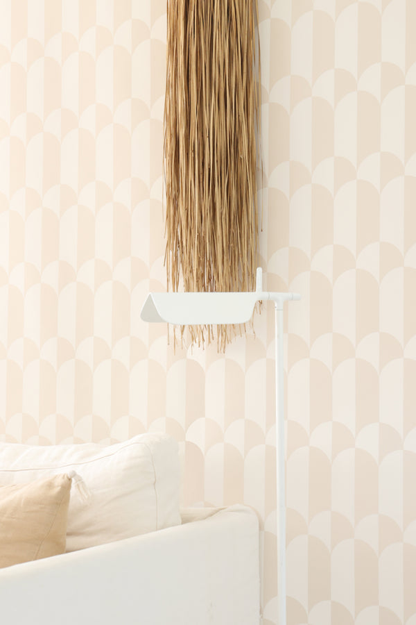 Sample - Whipped Cream Wallpaper - Buttermilk Beige