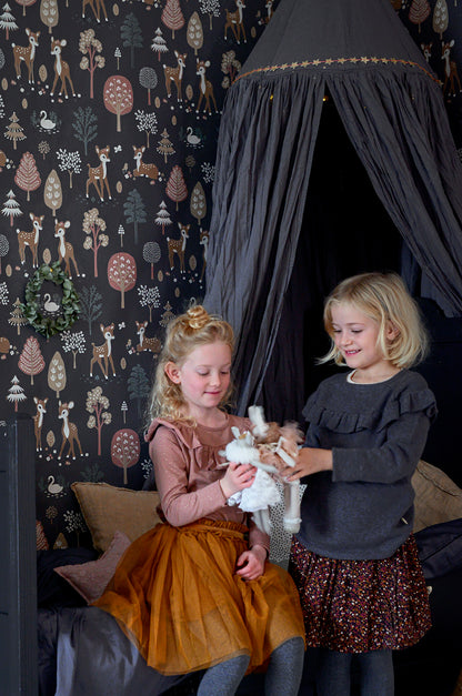 Golden Woods Wallpaper - Deep Grey