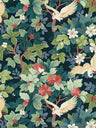 Tsuru Crane Garden Vinyl Wallpaper – Midnight