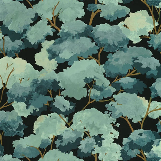 Ete Summer- Tree Tops Wallpaper - Blue Night