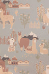 Lama Lama Wallpaper - Soft Blue