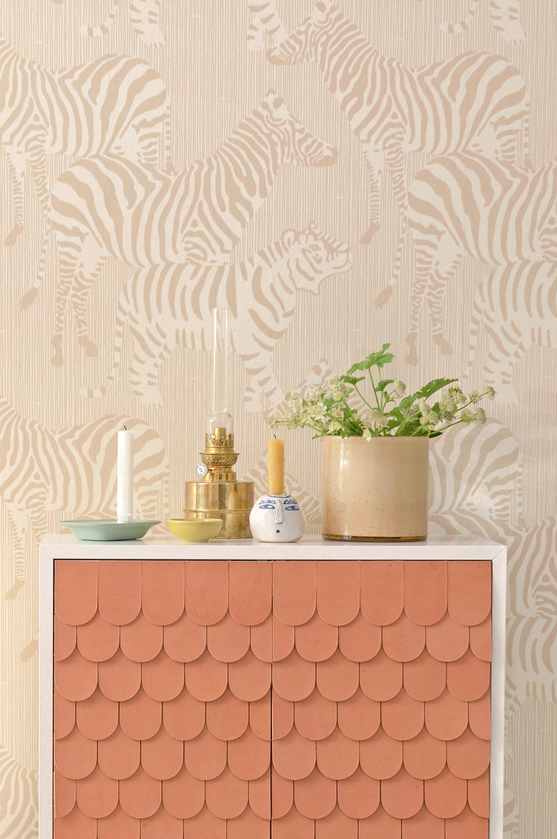 Safari Wallpaper - Dusty Beige