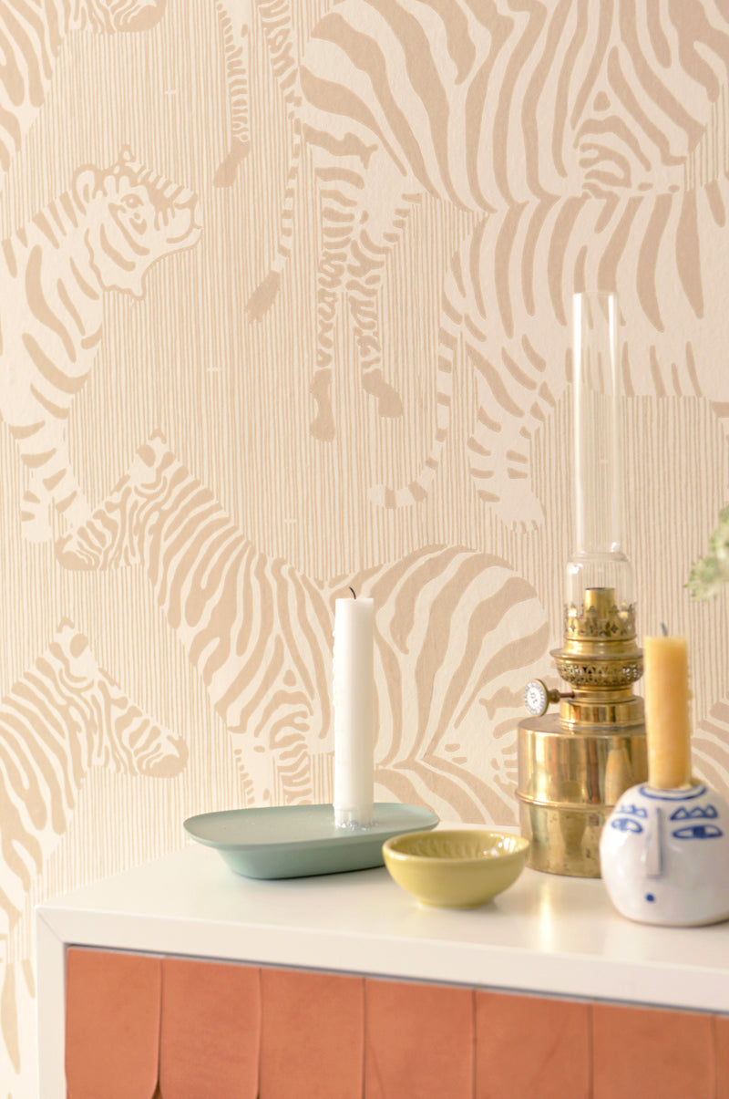 Safari Wallpaper - Dusty Beige