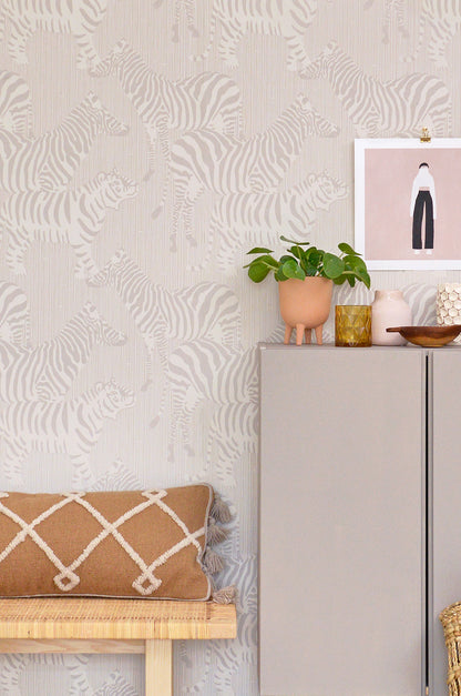 Safari Wallpaper - Warm Grey