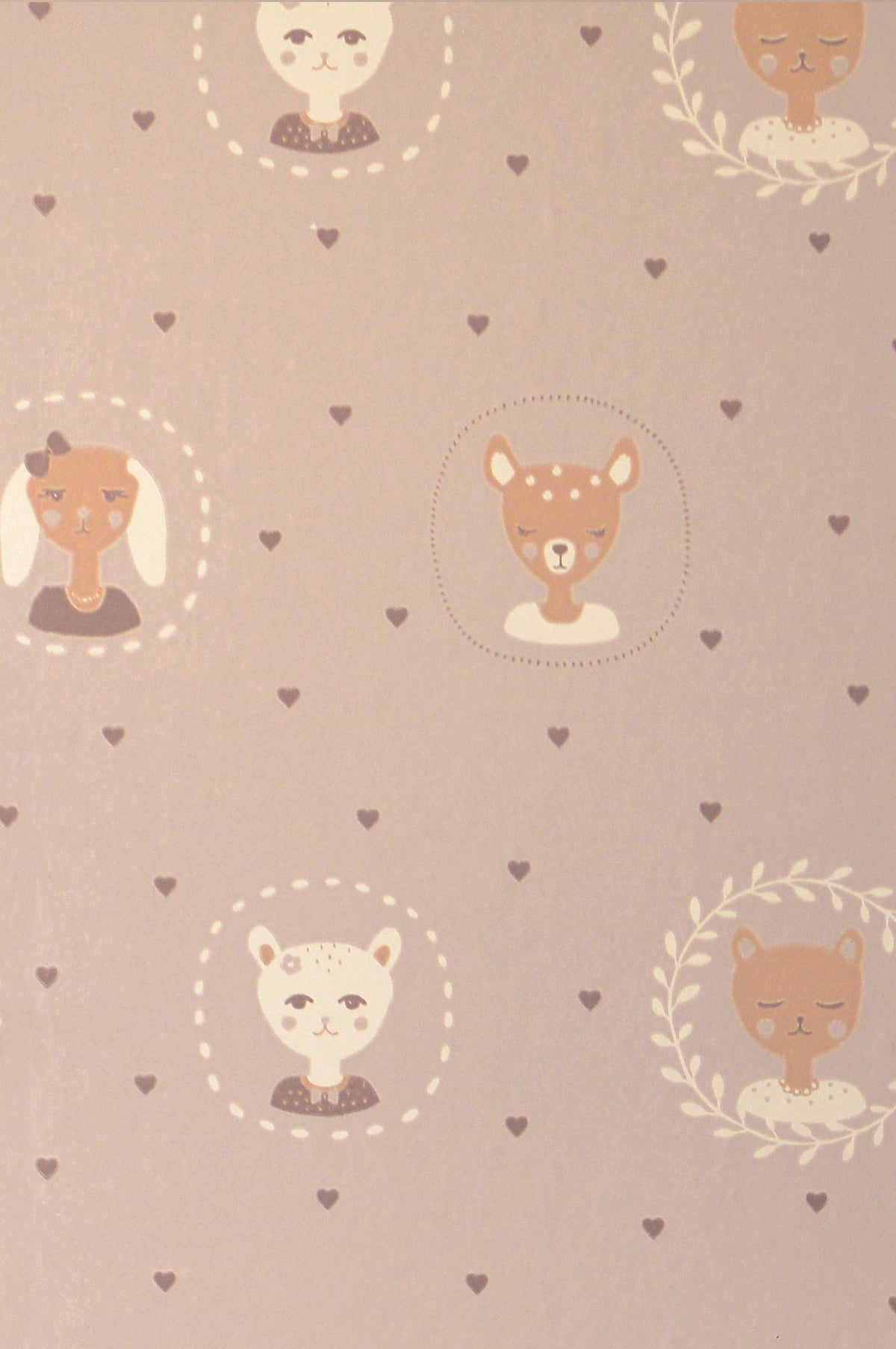 Sample - Hearts Wallpaper - Dusty Lilac