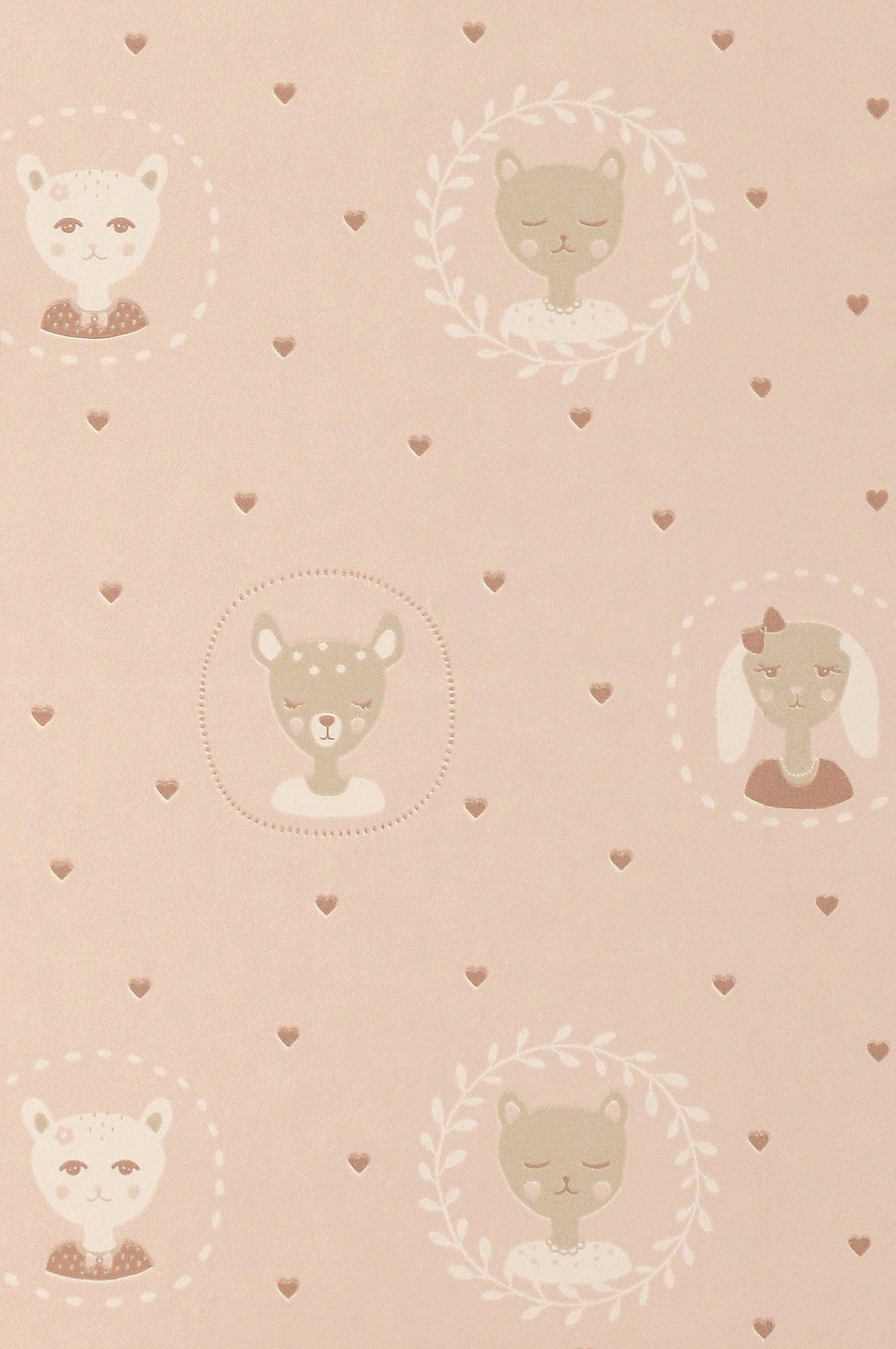 Sample - Hearts Wallpaper - Dusty Pink