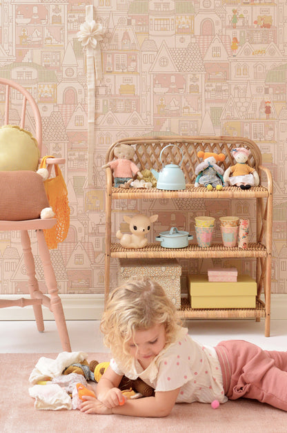 Dollhouse Wallpaper - Sunny Pink