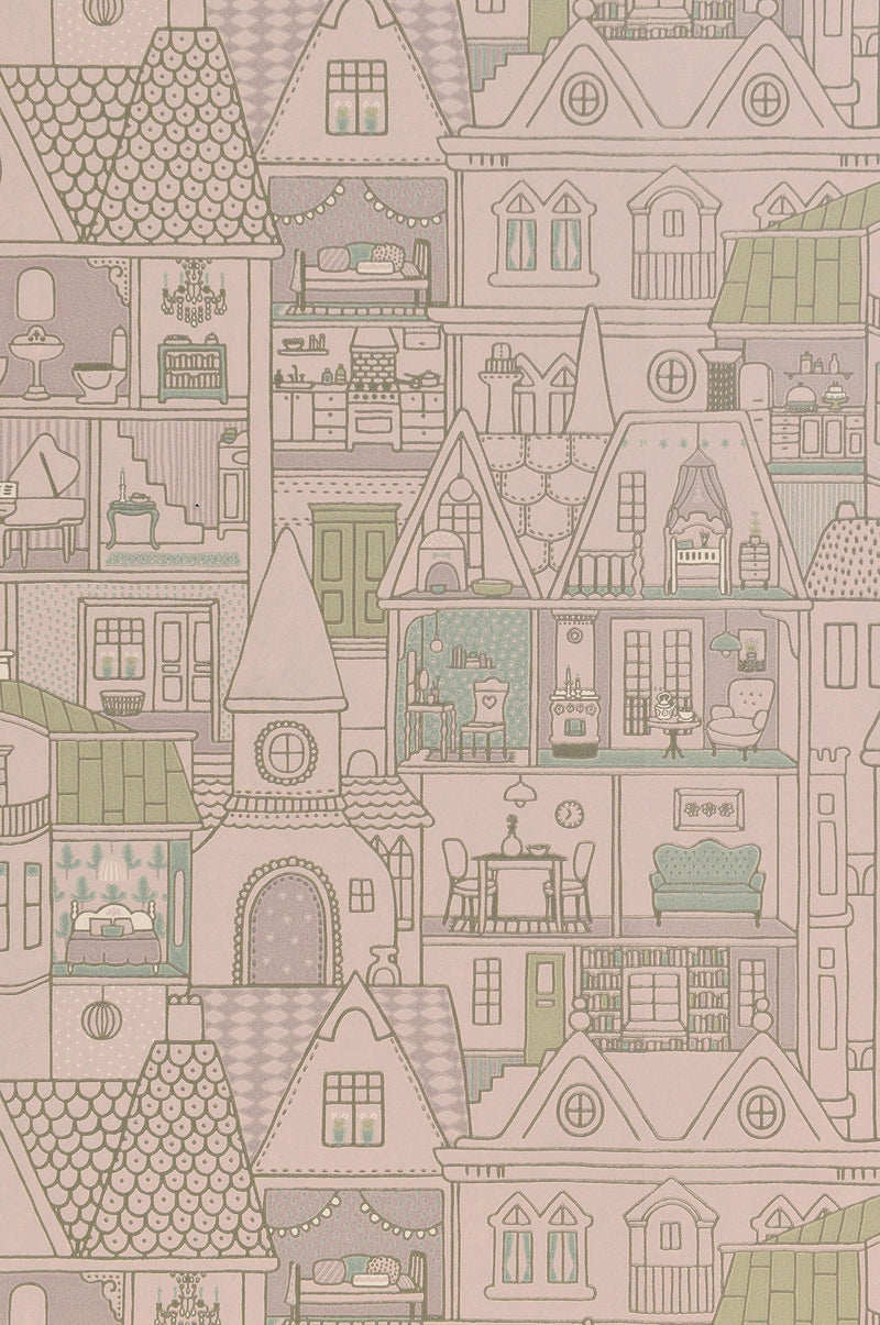 Sample - Dollhouse Wallpaper - Lilac