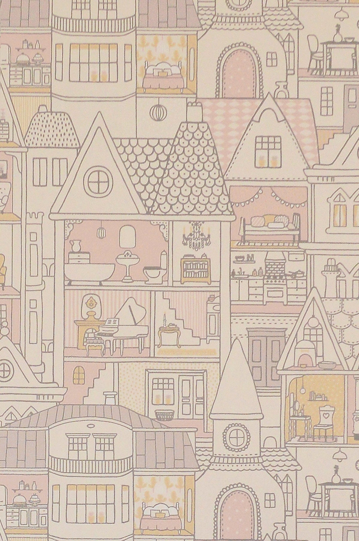 Sample - Dollhouse Wallpaper - Soft Wool White