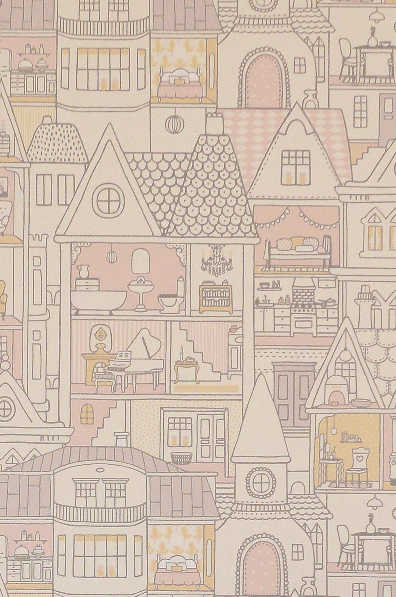 Sample - Dollhouse Wallpaper - Soft Wool White