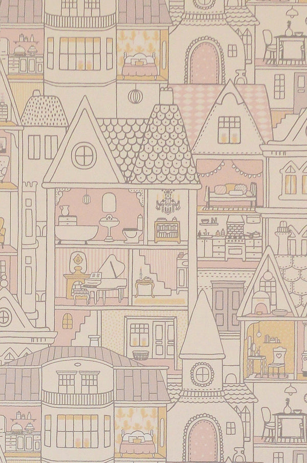 Sample - Dollhouse Wallpaper - Soft Wool White