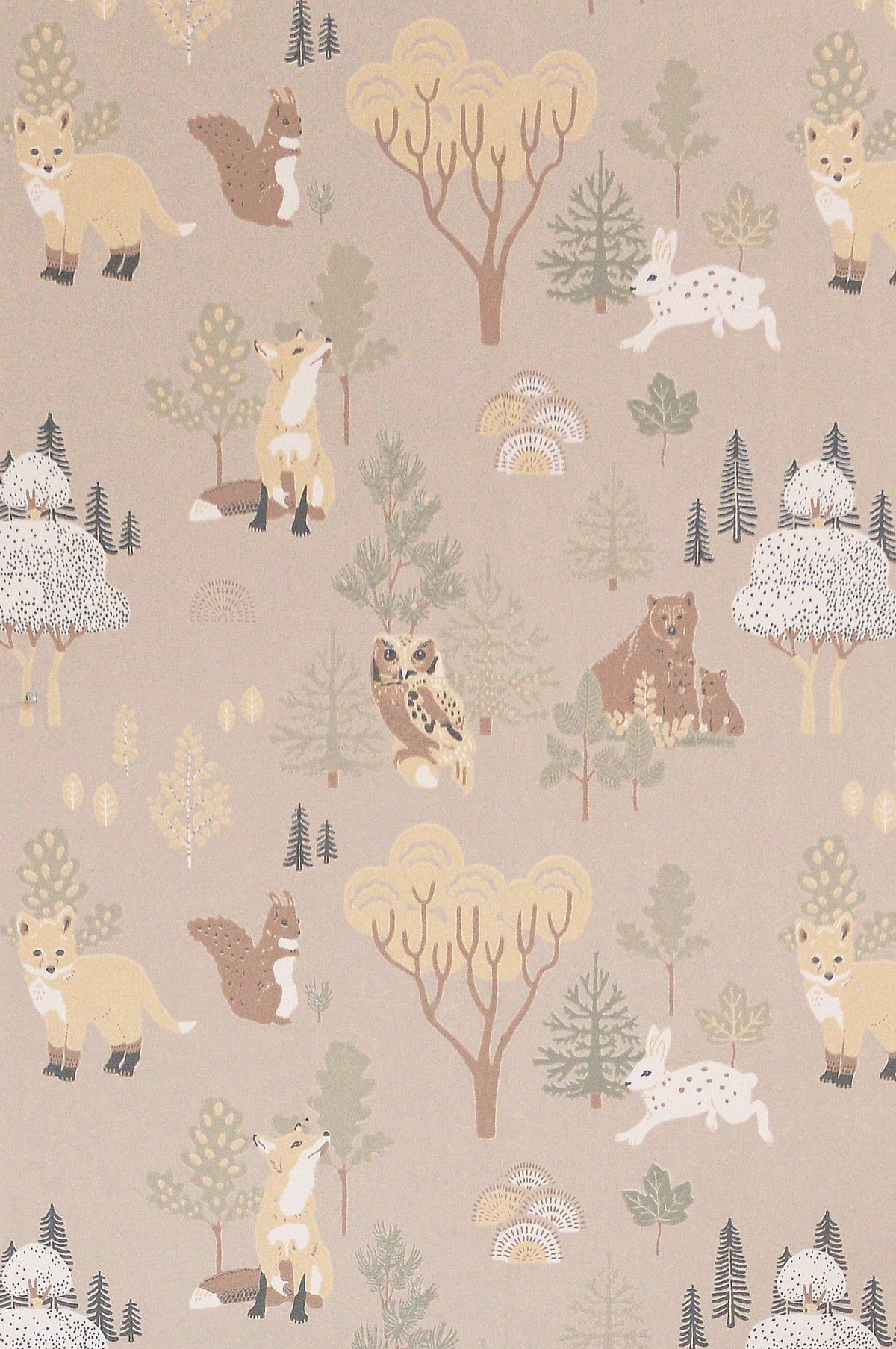 Sample - Deep Forest Wallpaper - Soft Beige