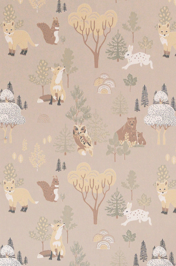 Sample - Deep Forest Wallpaper - Soft Beige