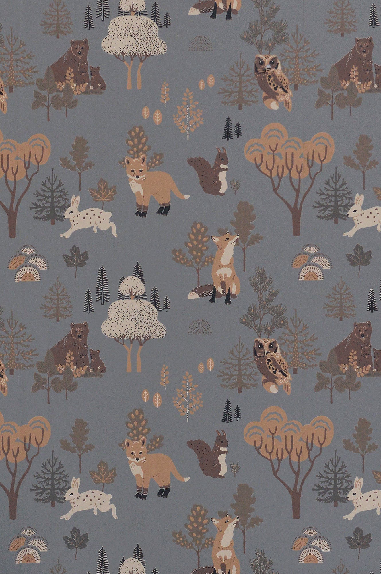 Deep Forest Wallpaper - Midnight Blue