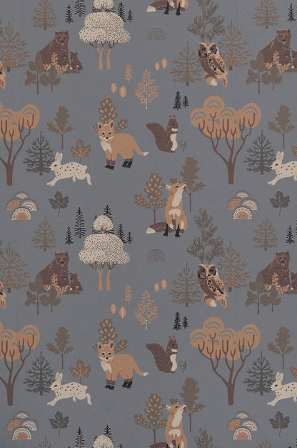 Deep Forest Wallpaper - Midnight Blue
