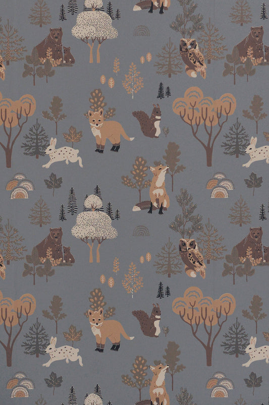 Deep Forest Wallpaper - Midnight Blue