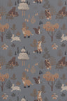 Deep Forest Wallpaper - Midnight Blue