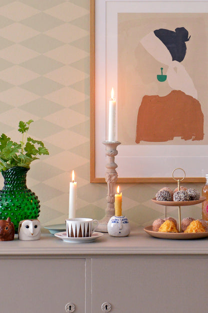 Copenhagen Geometric Wallpaper - Beige Green