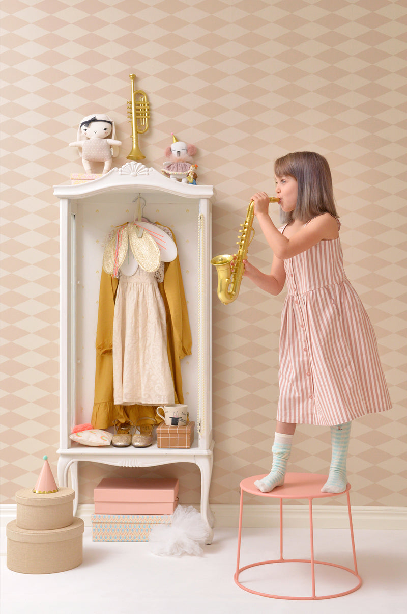 Copenhagen Geometric Wallpaper - Beige Pink
