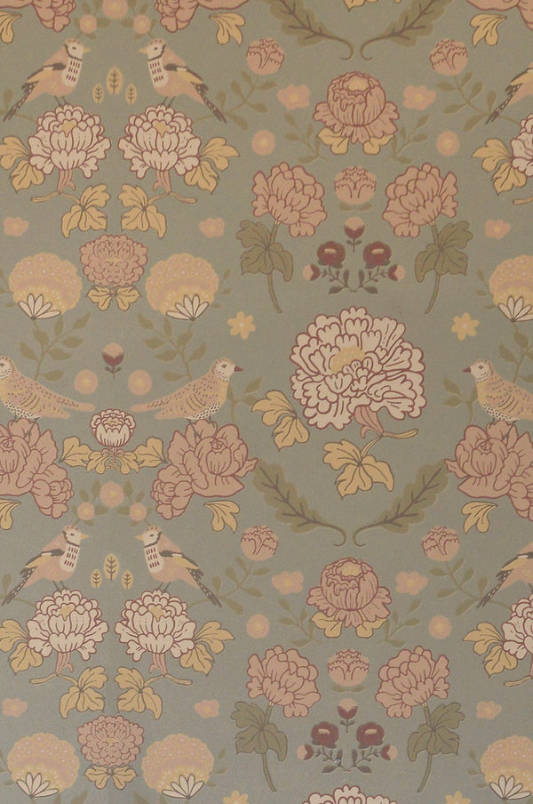 Sample - June Scandinavian Wallpaper - Sage Green
