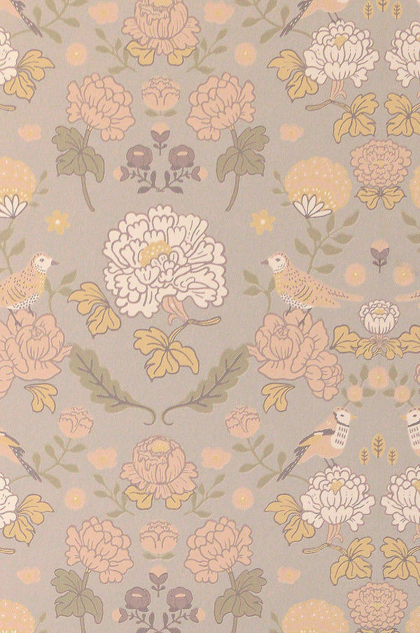 Sample - June Scandinavian Wallpaper - Grey