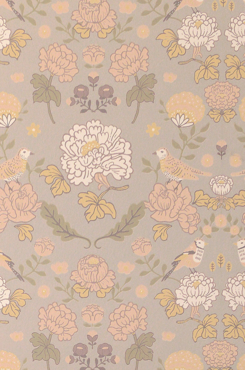 Sample - June Scandinavian Wallpaper - Grey