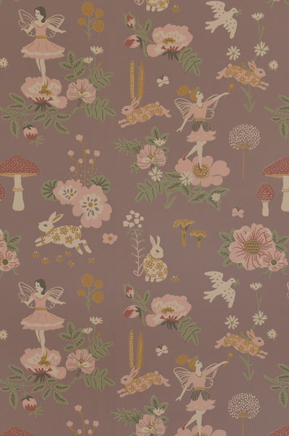 Old Garden Wallpaper - Plum