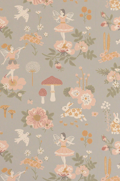 Old Garden Wallpaper - Gentle Blue