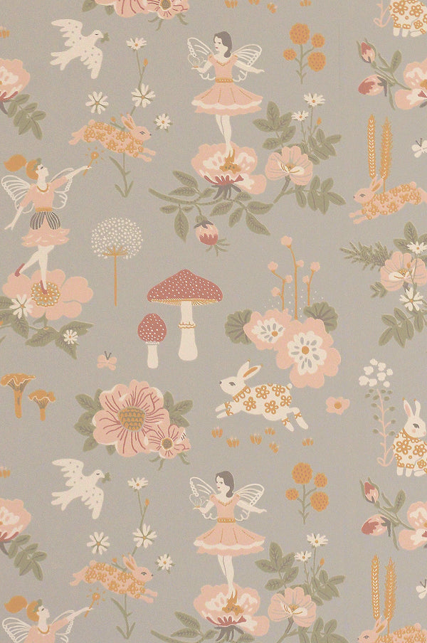 Sample - Old Garden Wallpaper - Gentle Blue
