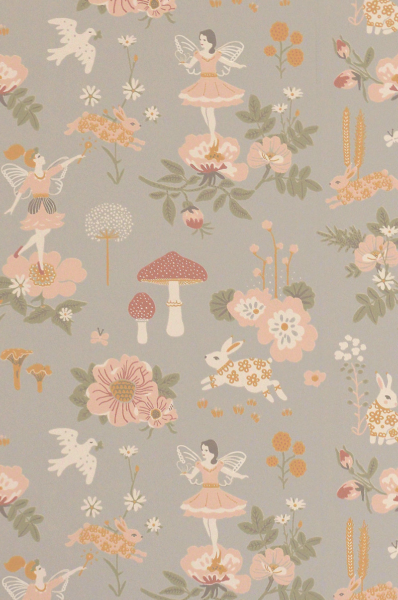 Sample - Old Garden Wallpaper - Gentle Blue