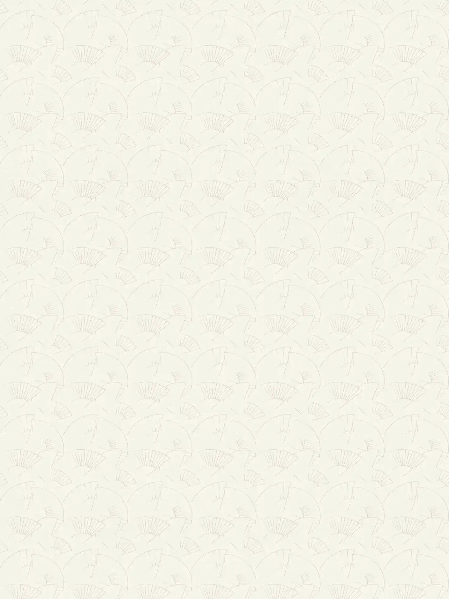 Deco Fanfare Heavy Weight Wallpaper  - White