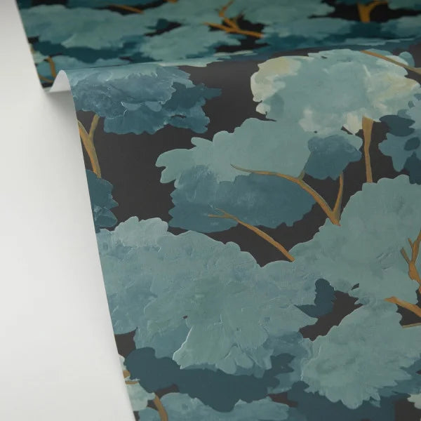 Ete Summer- Tree Tops Wallpaper - Blue Night