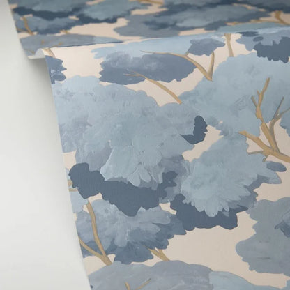 Ete Summer- Tree Tops Wallpaper - Blue