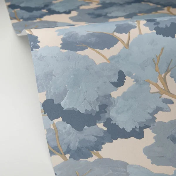 Ete Summer- Tree Tops Wallpaper - Blue