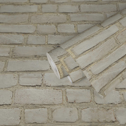 Vintage House Brick Wallpaper - Stone