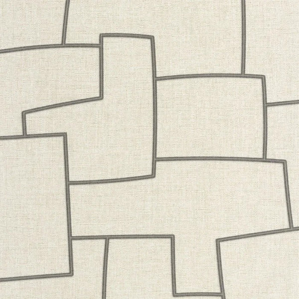 Sample – Inca Textured Wallpaper – Grege/Noir