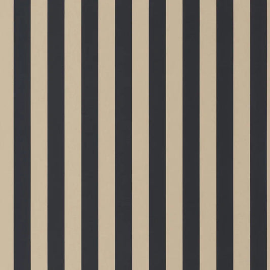 Elizabeth Stripes Wallpaper - Noir Fusain