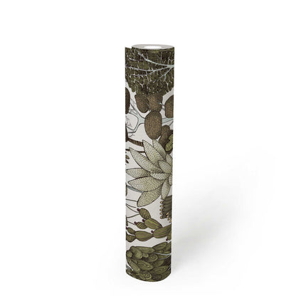 Exotic Oasis Wallpaper  - White/Red