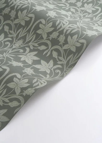 Sample - Primrose Wallpaper - Vert Sauge