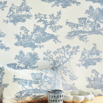 Cadence Wallpaper - Bleu Porcelaine